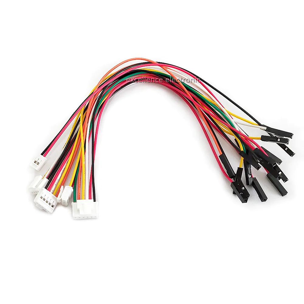 5Pcs HY2.0 to Dupont Line Electronic Wire-2P/3P/4P/5P/6P/8P/10 Pin To 2.54mm Dupont Male/Female Wire Connector 26AWG 20cm Cable Peaceful Pleasures Health and Wellness 100MM 3P