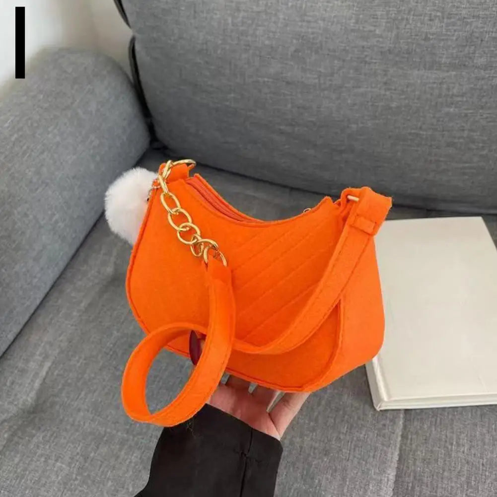 Mini Felt Saddle Bag – Women's Shoulder & Underarm Handbag