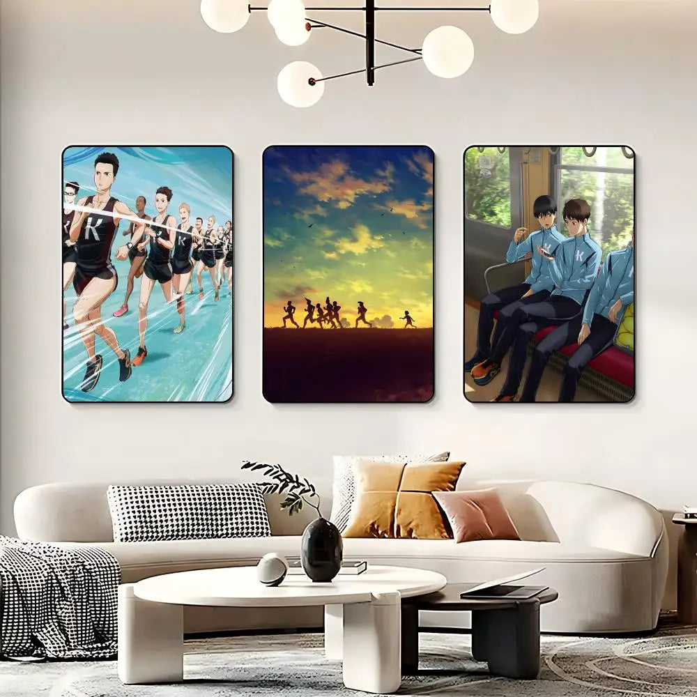 Anime R-Run with the Wind Poster HD Self Adhesive Waterproof Wall Art Ideal for Home Office Dorm Bedroom Great Gift Peaceful Pleasures Health and Wellness