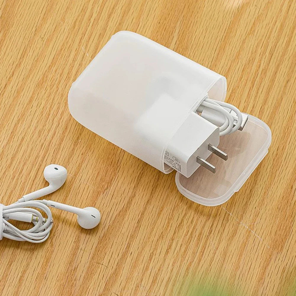 Mini Plastic Storage Box with Lid | Cable & Accessory Organizer