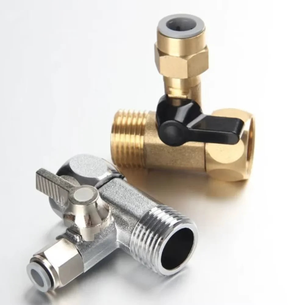 Brass Ball Valve Tee Connector for Water Purifier & PE Pipe