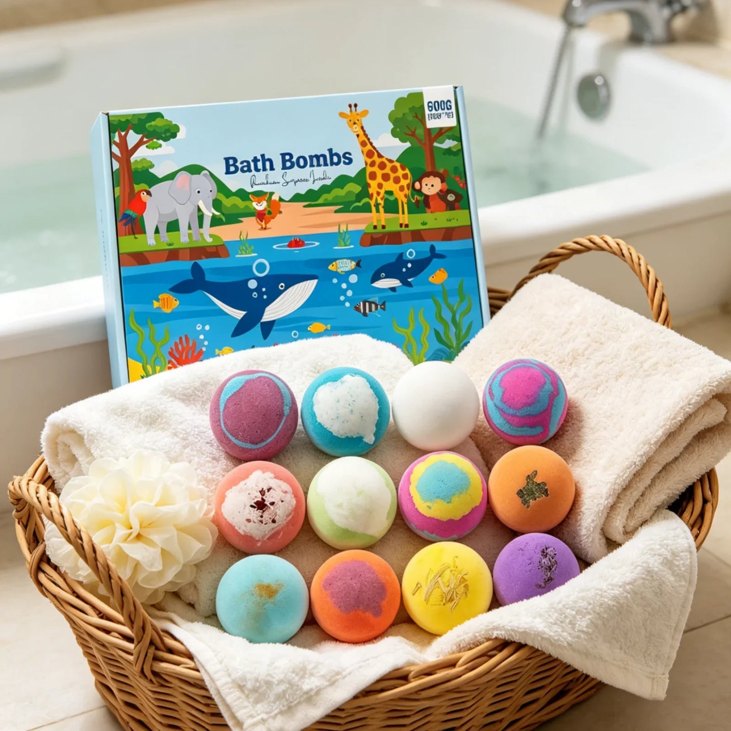 Kids Bath Bombs with Surprise Toys – 12pc Moisturizing Set