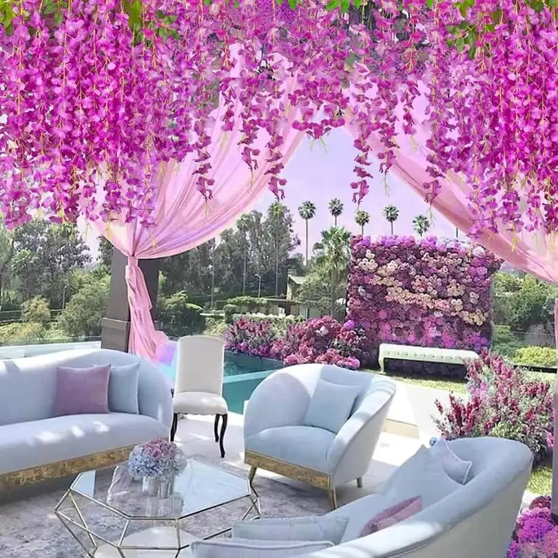 Artificial Silk Orchid Vine | Wedding & Home Decor – 5/10 PCS