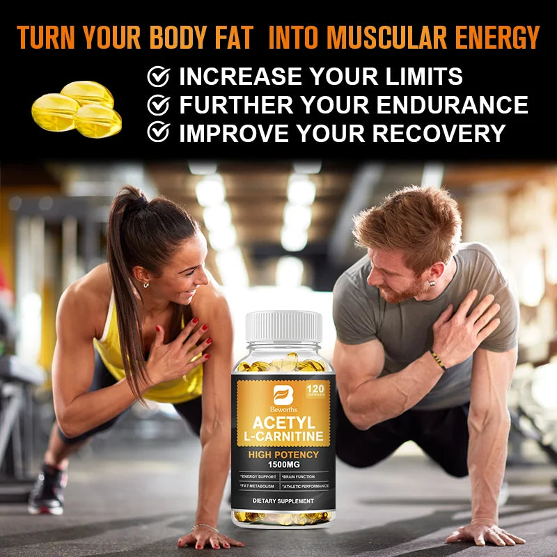 L-Carnitine 1500mg Capsules – Energy, Muscle & Fat Burn Support Dietary Supplement Peaceful Pleasures Health and Wellness