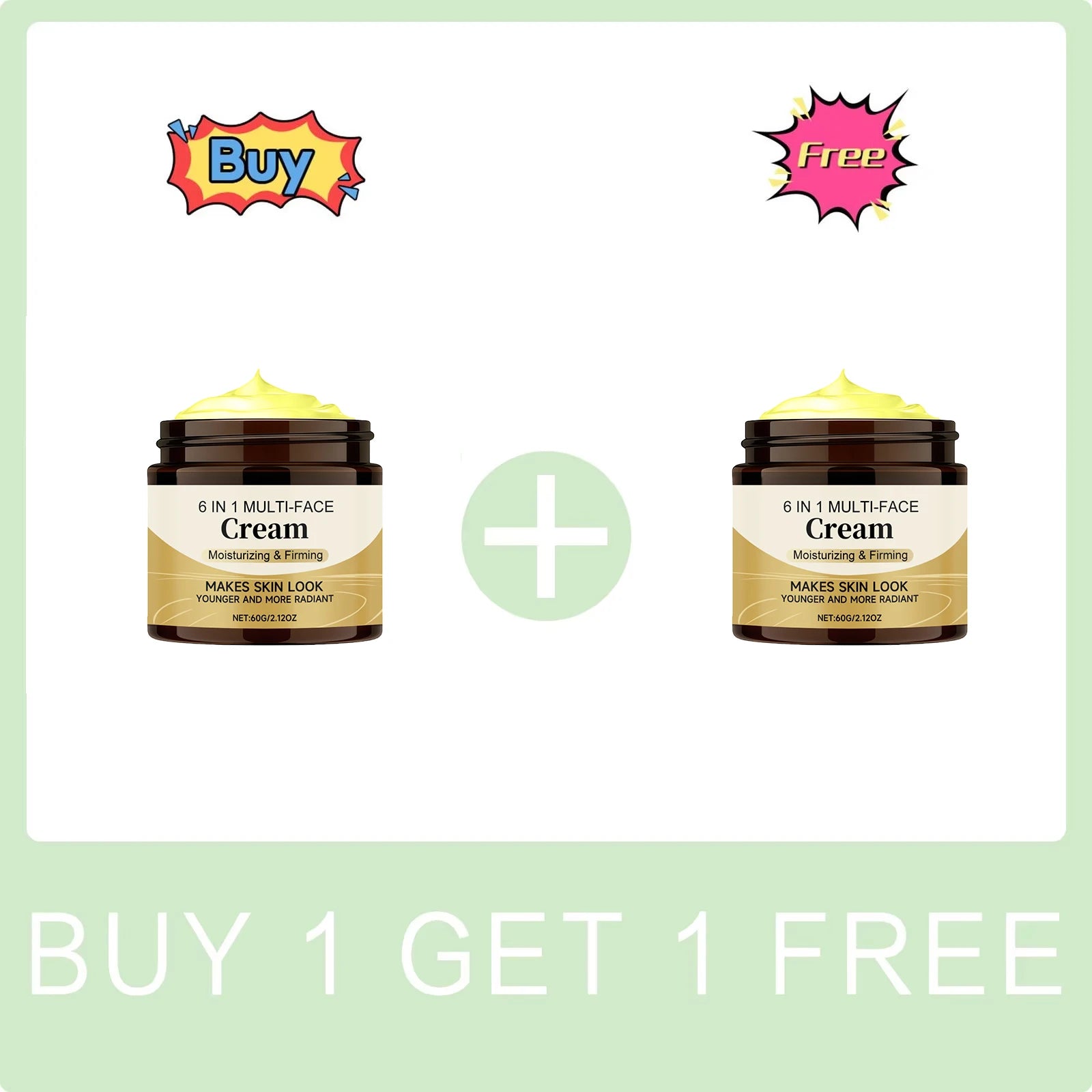 6 in 1 Multi Face Cream Moisturizing Firming Brightneing Skin Tone Nicotinamide Face Cream Lifting Tightening Face Skin Care Peaceful Pleasures Health and Wellness Buy 1 Get 1 Free