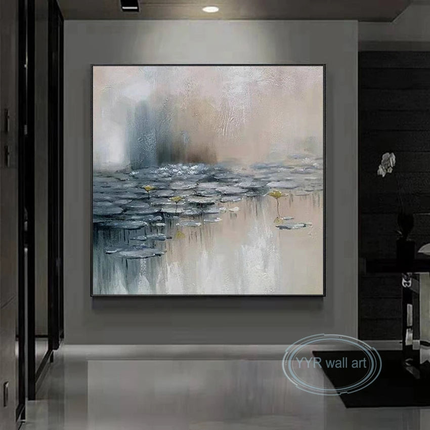 Handmade Aesthetics Room Decor Abstract Flower Oil Painting Home Deco Poster Nordic Living Room Art Hanging Picture Modern Mural Peaceful Pleasures Health and Wellness