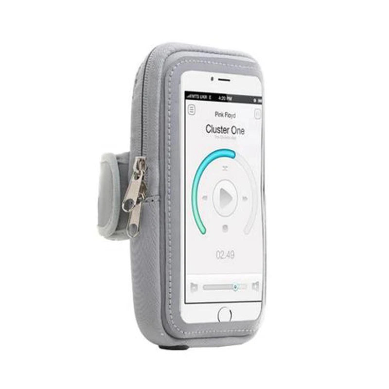 Sports Bag for Mobile Phone Armband For Jogging Iphone 14 Pro Max Case mp3/mp4 Bags Cell Phone Accessories Woman Breathable Peaceful Pleasures Health and Wellness Grey(6.5 inch)