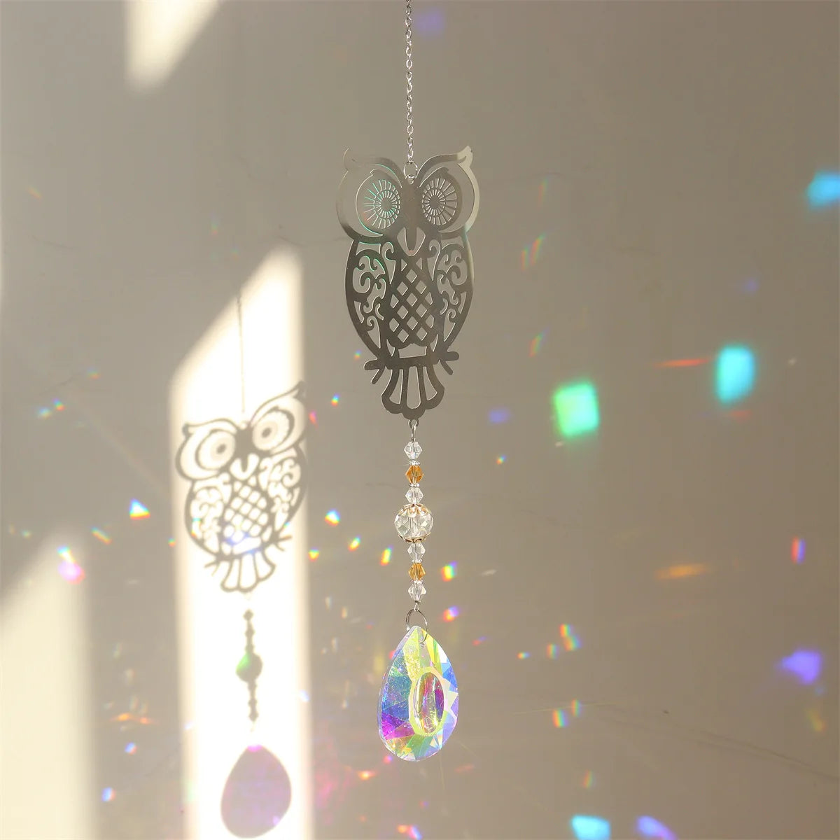 Hummingbird Animal Shaped Metal Sun Catcher Pendant Simple and Creative Home Homestay Bedroom Wall Atmosphere Decoration Peaceful Pleasures Health and Wellness B