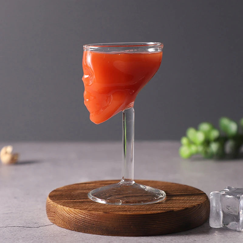 Skull Cocktail Glass | Gothic Beer Wine Whiskey Cup Bar Decor