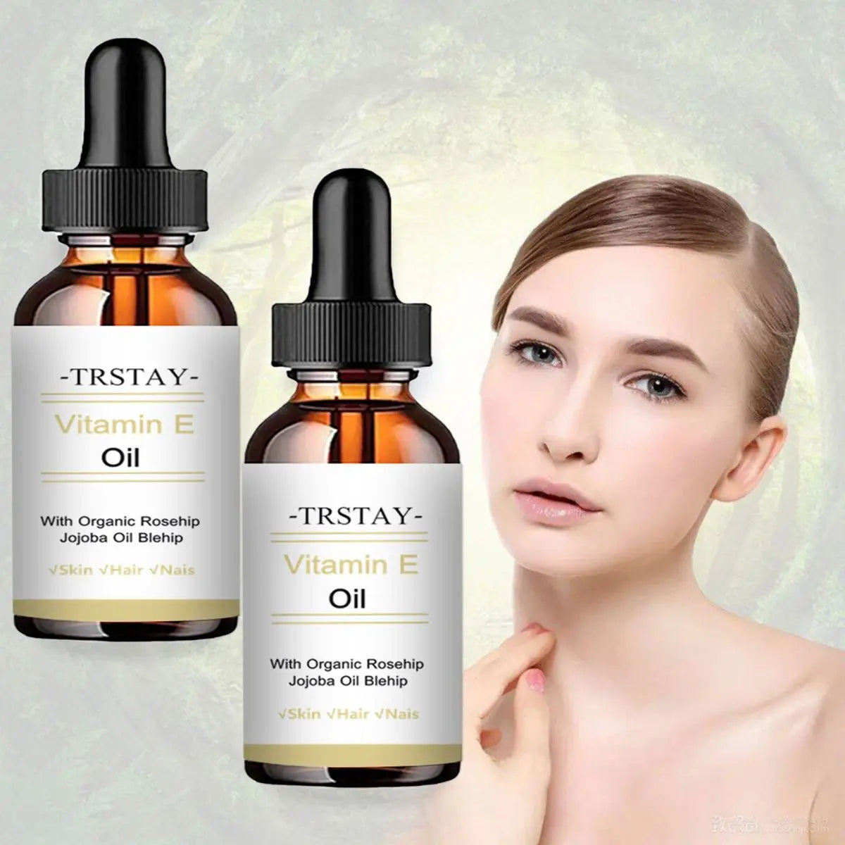 Vitamin E & Jojoba Face Serum Oil – Brighten & Firm Skin