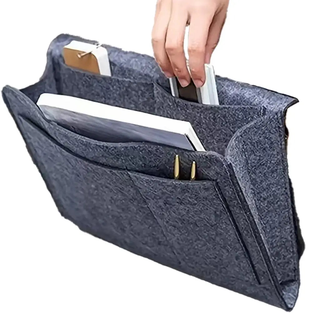 Felt Bedside Hanging Organizer | Multi-Pocket Bed Storage Caddy