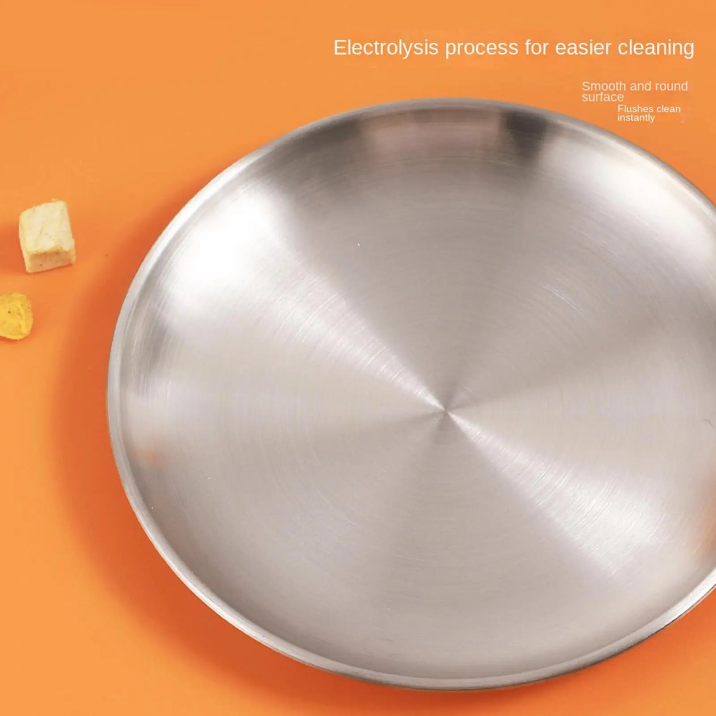 Stainless Steel Cat & Dog Bowl – Non-Slip Wide Shallow Design