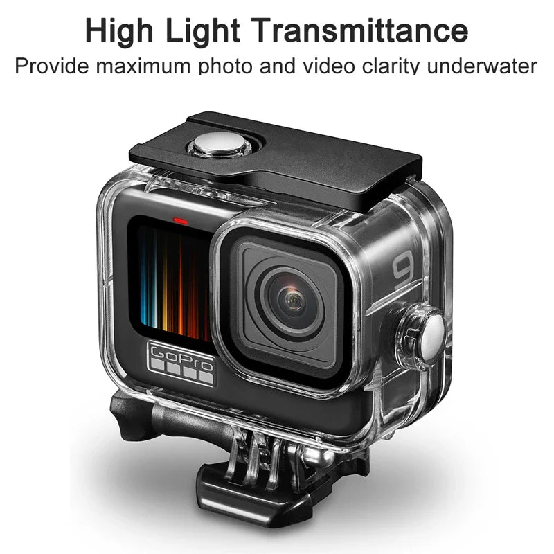 GoPro Hero 9 10 11 12 Waterproof Housing Case – 60M Dive Cover