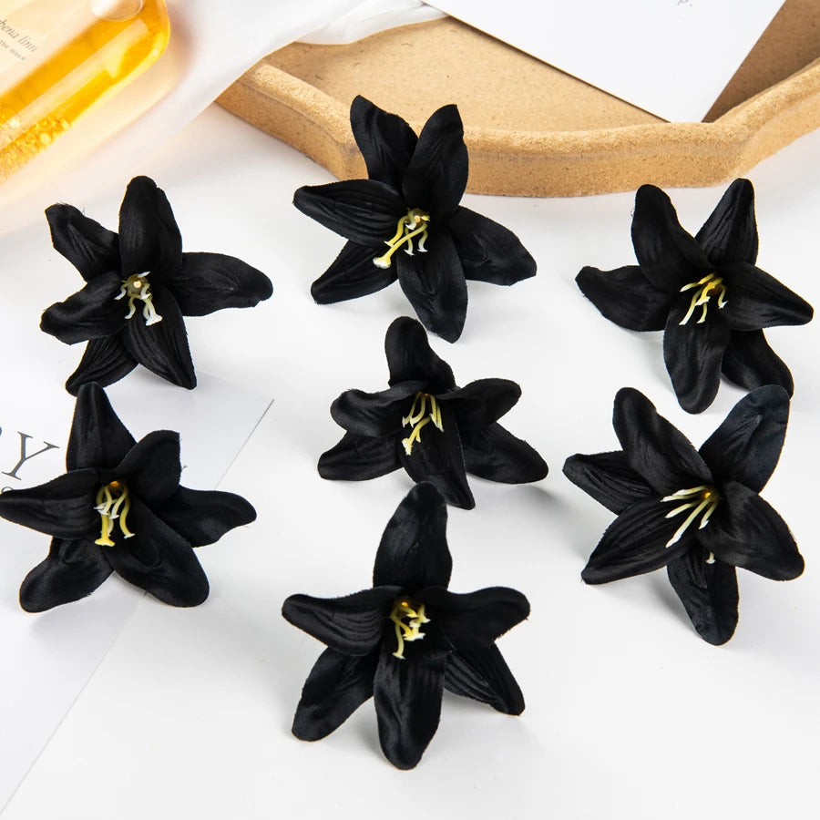 Artificial Silk Lily Flower Heads 50–100pcs | Wedding DIY Decor