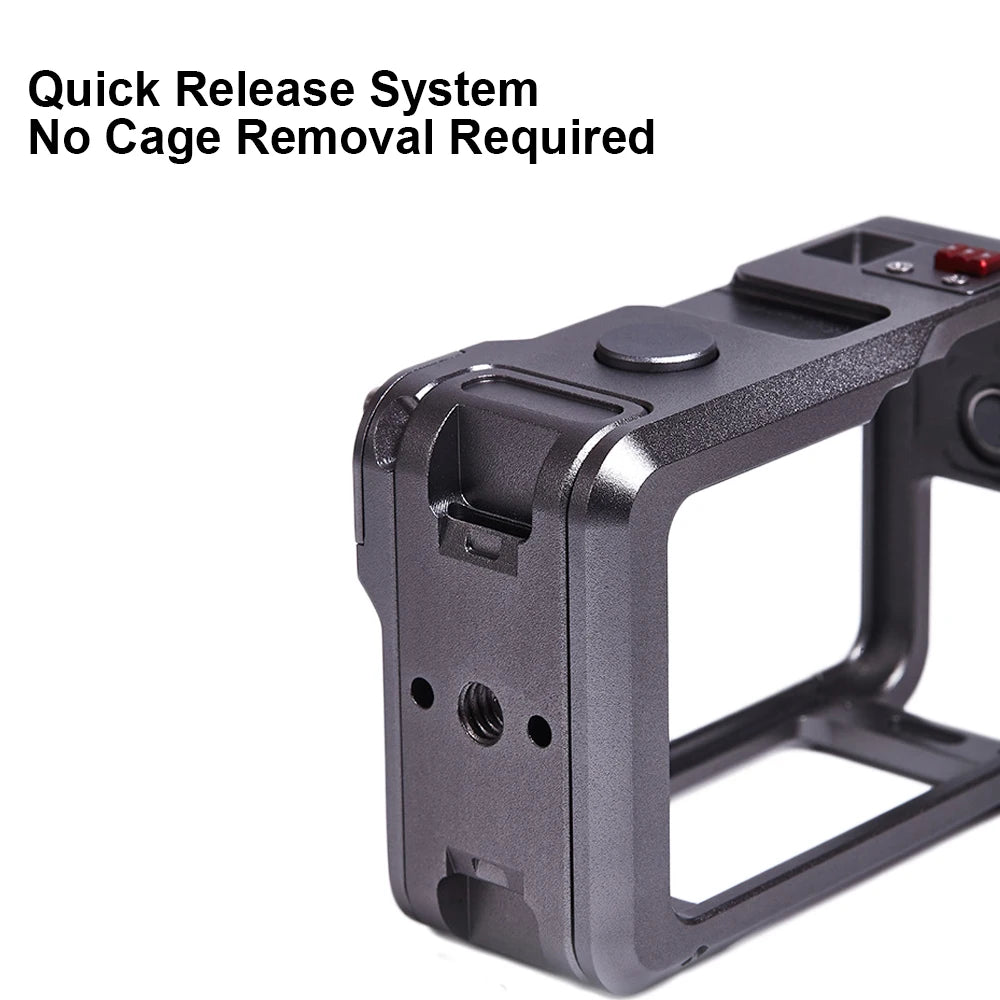 Street Grip Vlog Holder Combo Camera Anti-Shake Grip Holder For Dji Osmo Action6 Camera Rabbit Cage Camera Accessories Peaceful Pleasures Health and Wellness