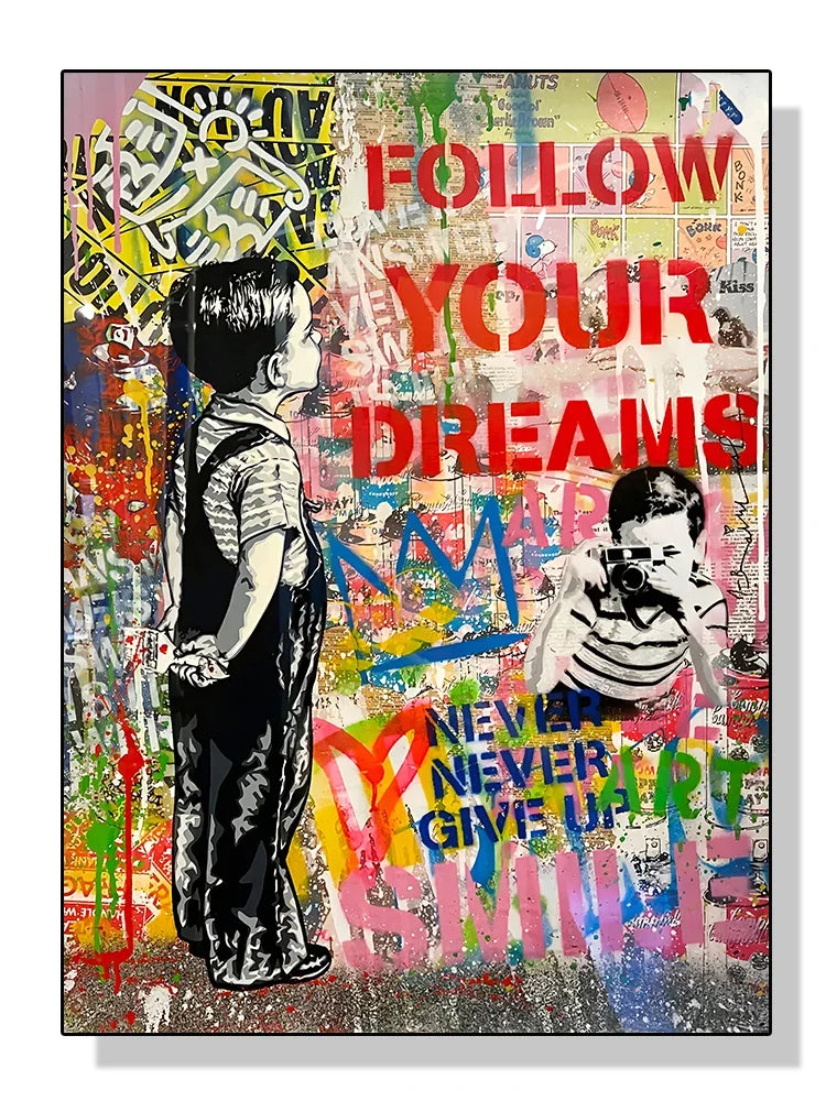 Banksy Graffiti Pop Art Canvas Wall Print | Street Art Poster