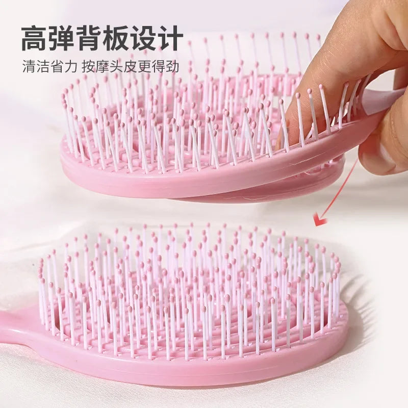 Lollipop Hollow Volumizing Hair Comb | Macaron Colors Volumizing Hair Comb Peaceful Pleasures Health and Wellness