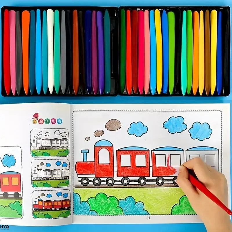 Step-by Step Painting Coloring Book Progressive Easy Hard Levels