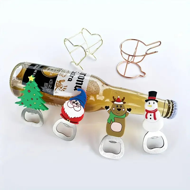Christmas Magnetic Bottle Opener | Santa Silicone Fridge Magnet