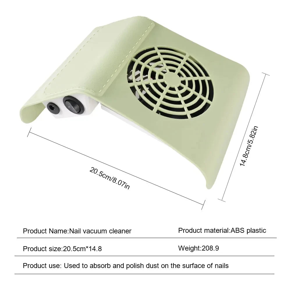 HOMEFISH Nail Dust Collector – Low Noise Manicure Vacuum Fan