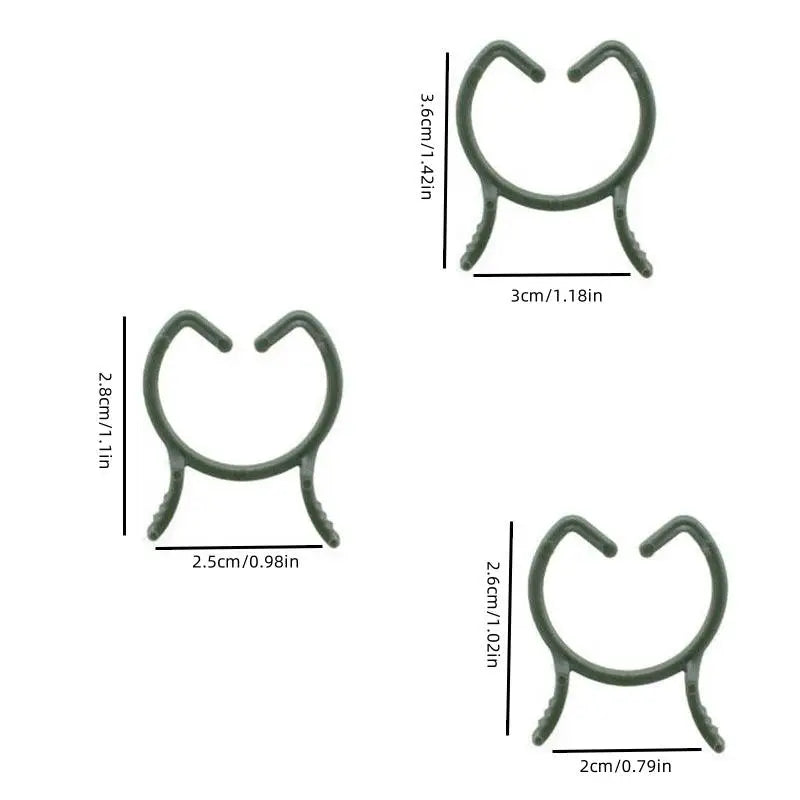 100/200Pcs Horticultural Clip Ring Butterfly Buckle Large Eight Character Plant Binding Tie Plant Support Climbing Plant Clip Peaceful Pleasures Health and Wellness 100pcs Small size