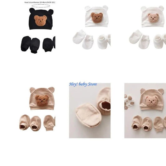 Newborn Hat, Anti-Scratch Mittens & Foot Covers Set 0–6M Newborn Accessory Set Peaceful Pleasures Health and Wellness