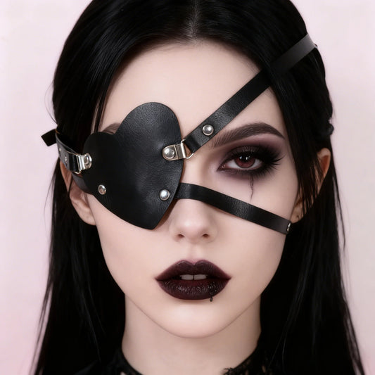 Women Sexy Mask Blindfold Cosplay PU Leather Adjustable Masquerade Peaceful Pleasures Health and Wellness