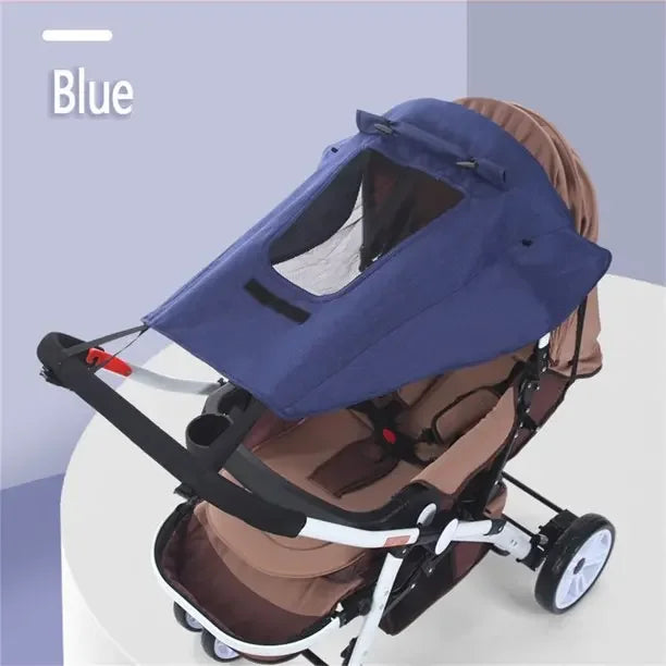 Baby Stroller Sun Shade UPF 50+ Canopy Cover & Mesh Window