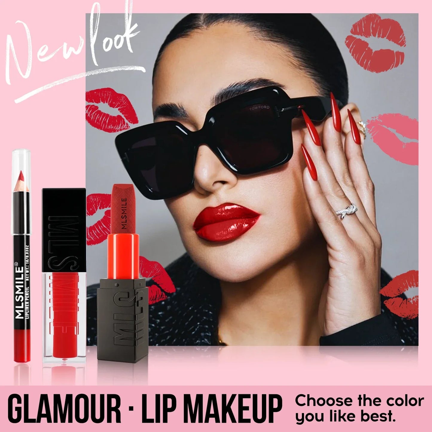 MLSMILE Matte Lipstick Set – Velvet Lip Glaze & Liner Kit