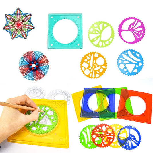 Classic Gear Wheel Spiral Circle Template Drawing Toys Children Peaceful Pleasures Health and Wellness