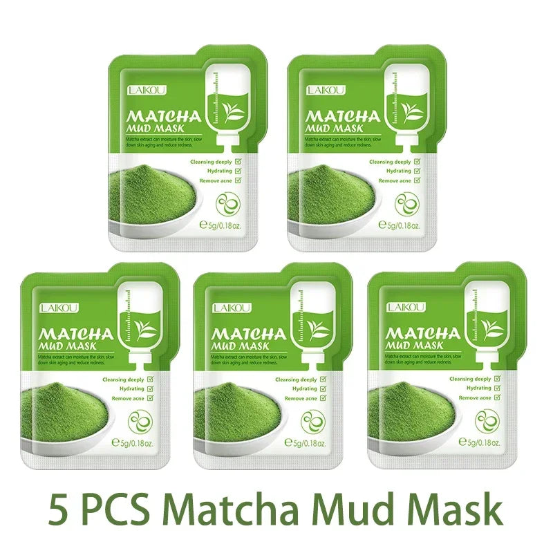 LAIKOU Sleeping Face Mask – Hydrating & Nourishing 5pk Peaceful Pleasures Health and Wellness Matcha