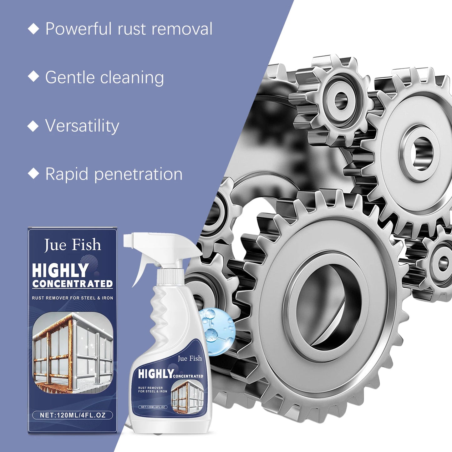 Heavy Duty Stainless Steel Rust Remover & Metal Polish 120ml
