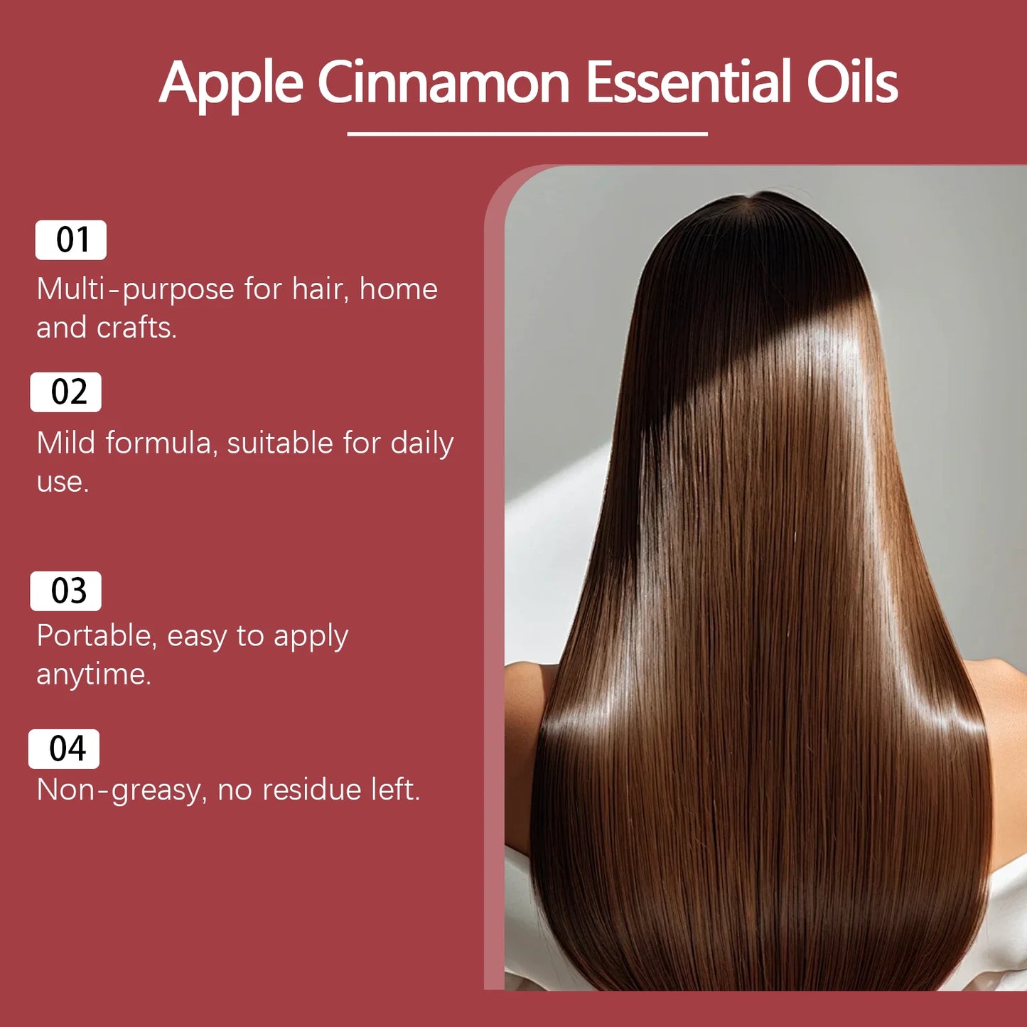 Apple Cinnamon Hair Oil – Scalp Moisture, Shine & Smoothing
