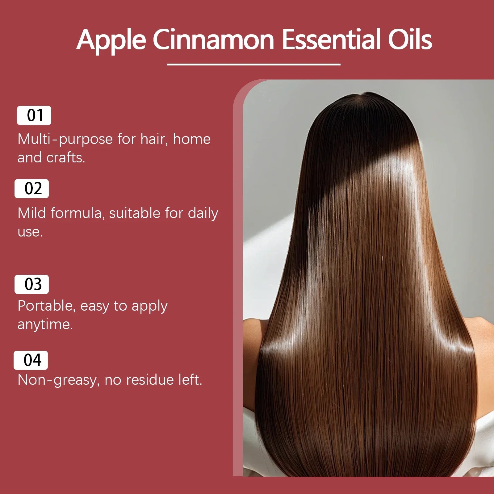 Apple Cinnamon Hair Oil – Scalp Moisturizer & Shine Boost Hair Treatment Oil Oasis Select