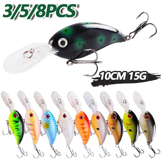 2026 Upgraded Random Crank Lure Kit, 10cm 15g Lifelike Swimming Artificial Bait for Freshwater Fishing Peaceful Pleasures Health and Wellness