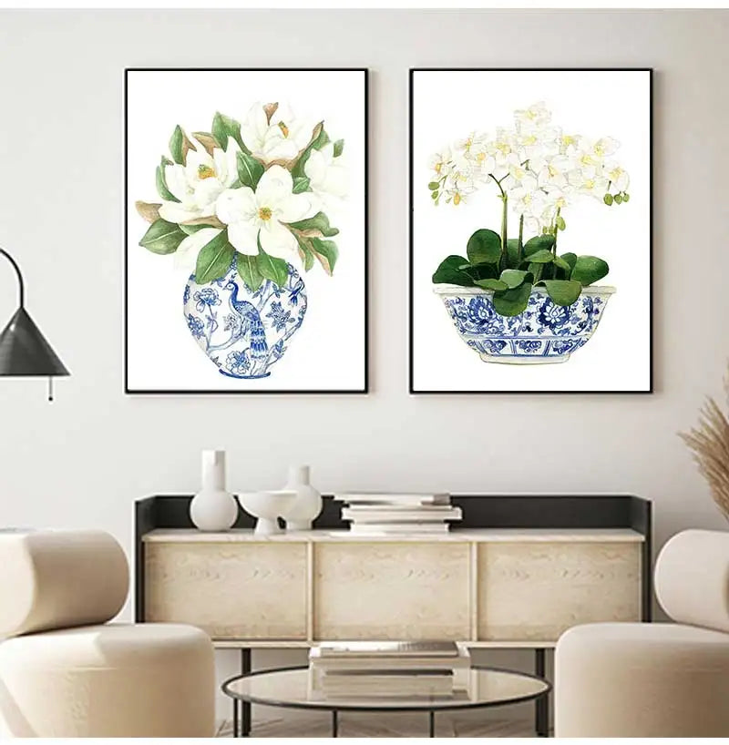 Elegant Flower Canvas Wall Art Print | Unframed Home Decor