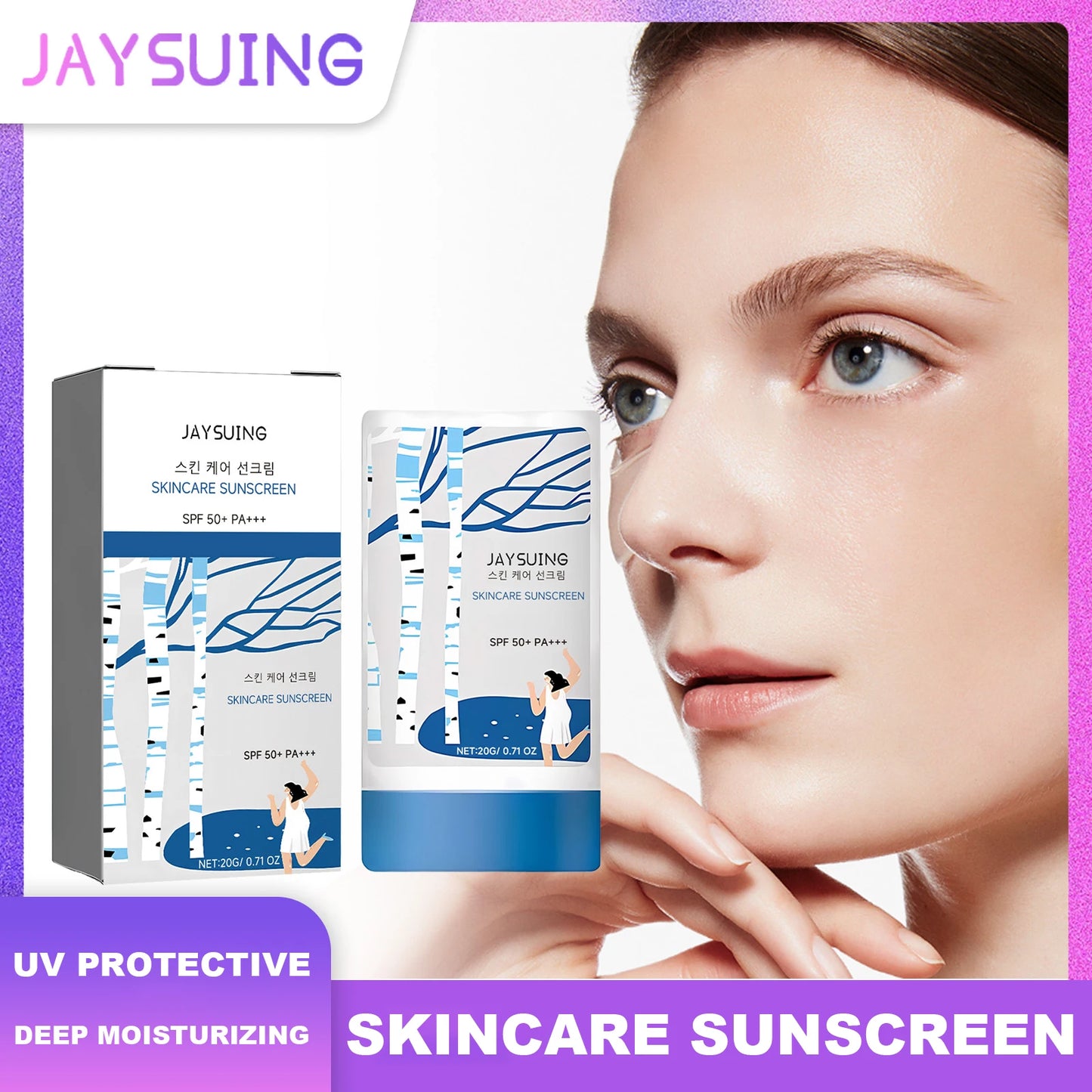 Jaysuing SPF 50+ Sunscreen Stick | Moisturizing & Waterproof