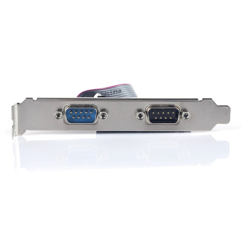 PCI-E Serial Card PCI-Express to Dual Serial Ports COM RS232 Interface Desktop Industrial Control Computer Expansion Card Peaceful Pleasures Health and Wellness