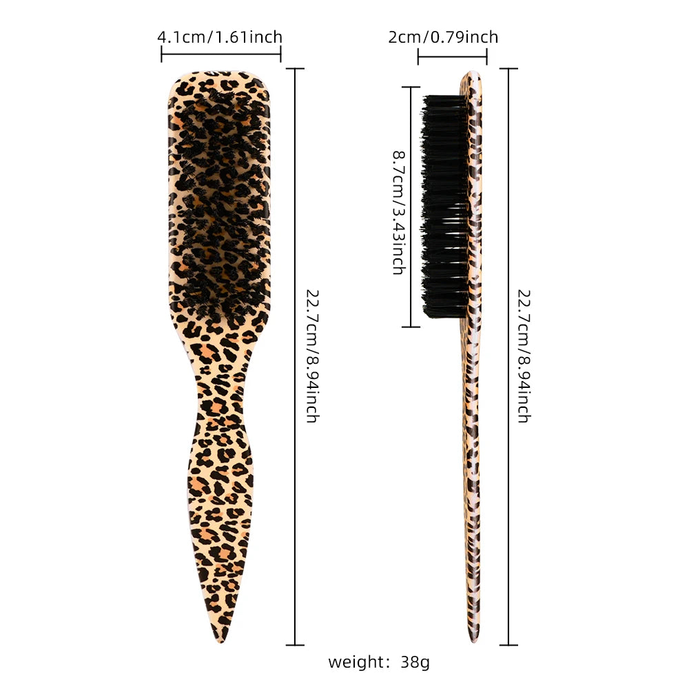 Nylon Bristle Edge Hair Brush Set,Slick Back Smoothing Brush For Baby Hair Flyaway Ponytail Bun Teasing Backcombing Styling Tool Peaceful Pleasures Health and Wellness