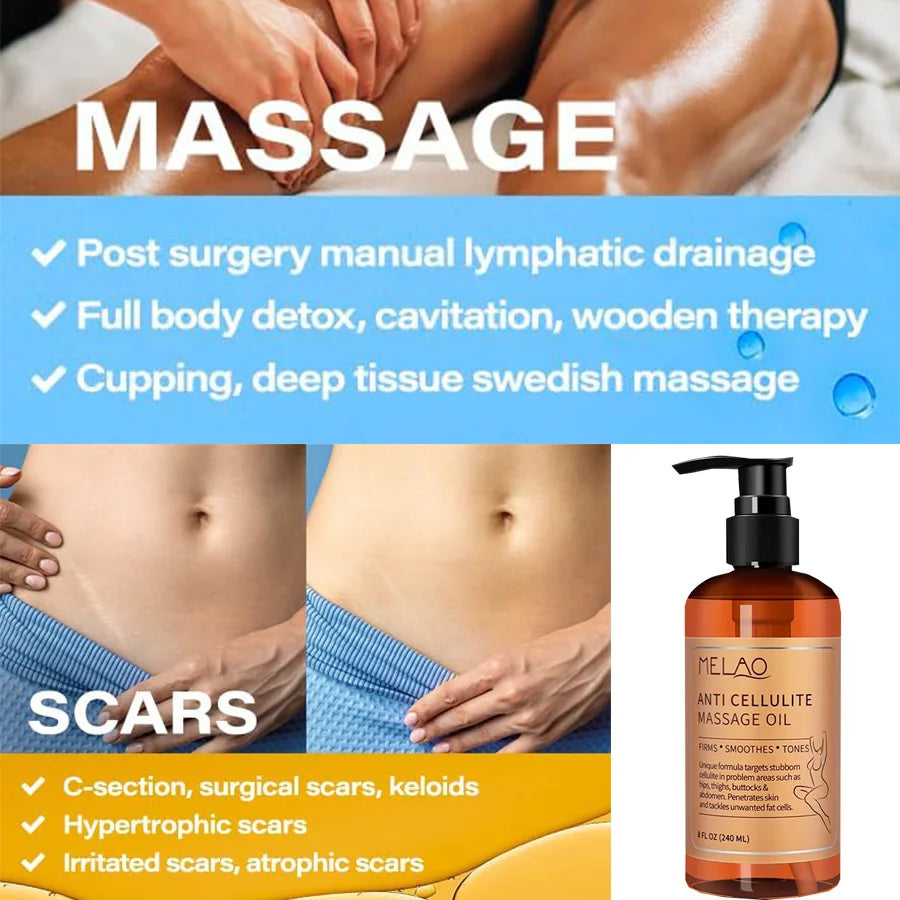 240ml Tightening Body Oil Nourishing Lifting Firming Smooth Anti Cellulite Lightening Improve Dry Brightening Skin Care Massage Peaceful Pleasures Health and Wellness