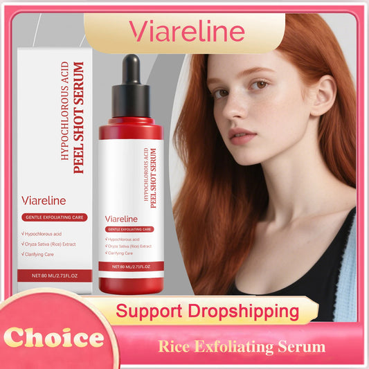 Rice Exfoliating Serum Moisturizing Brightening Cleansing Pores Dead Skin Remover Oil Control Smoothing Facial Peeling Essence Peaceful Pleasures Health and Wellness