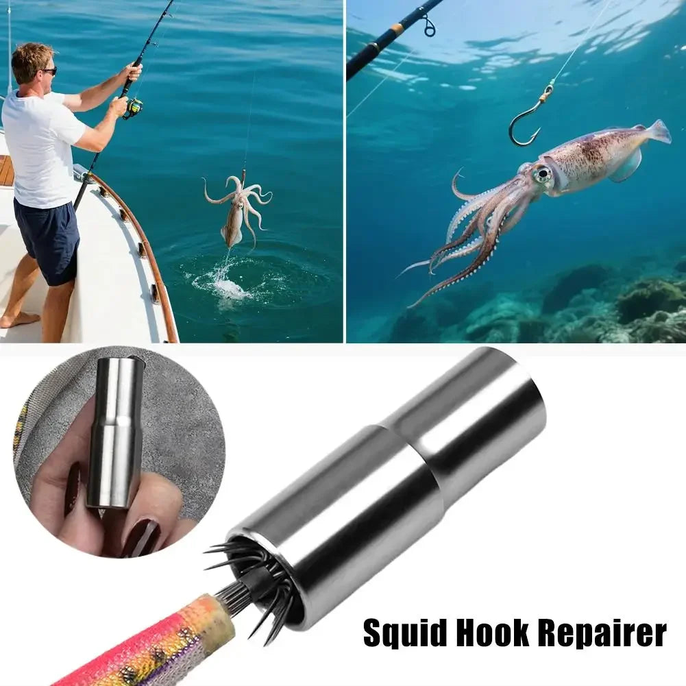 New Stainless Steel Squid Hook Corrector Octopus Hook Repair Tool Can Restore Deformed Fishhook Fishing Pesca Tackle Accessory Peaceful Pleasures Health and Wellness