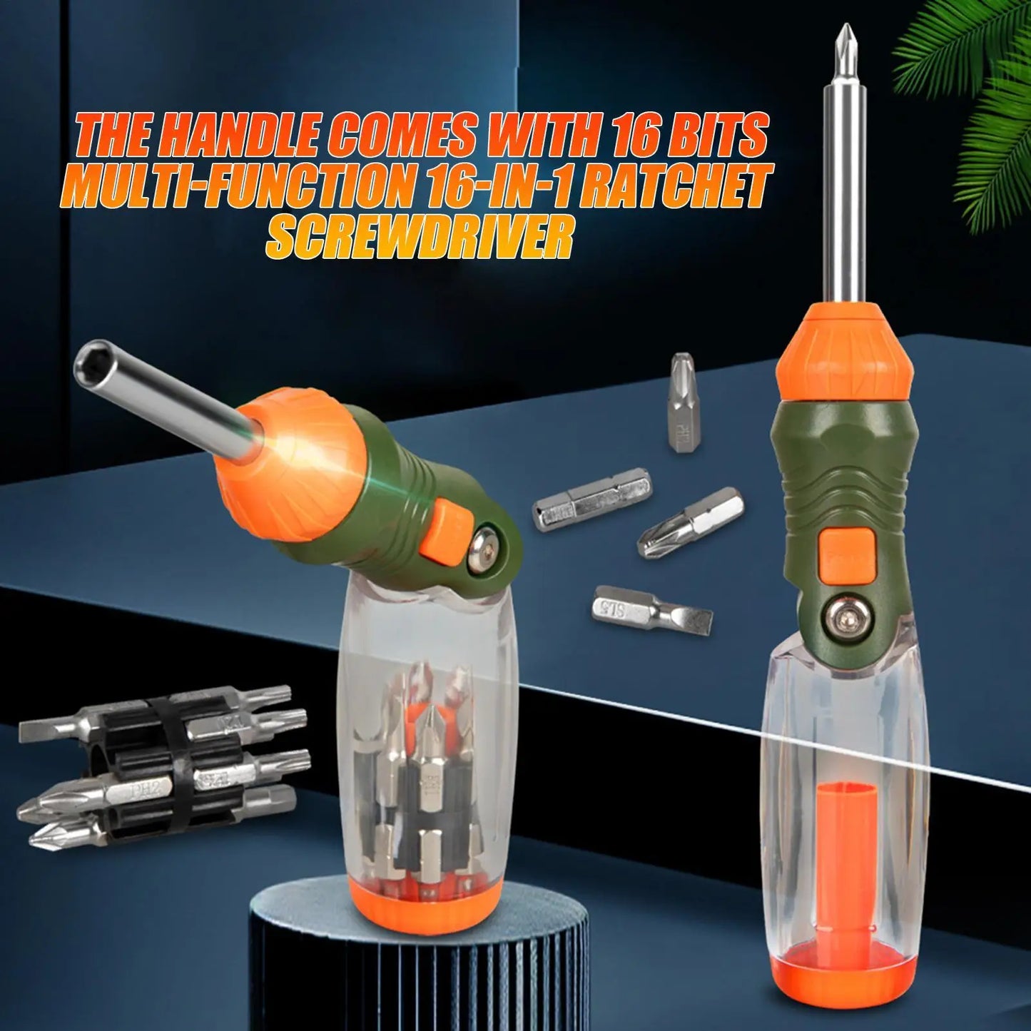 Ratcheting Screwdriver Set 16 Bits – Magnetic, Adjustable Angle Ratcheting Screwdriver Set Peaceful Pleasures Health and Wellness