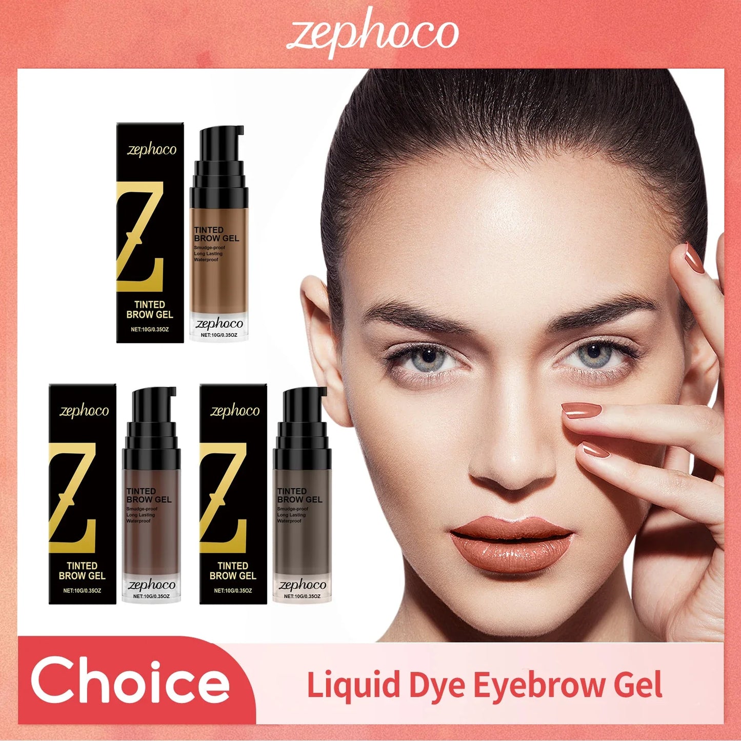 Zephoco Waterproof Eyebrow Tint Gel – Long-Lasting Dye Cream