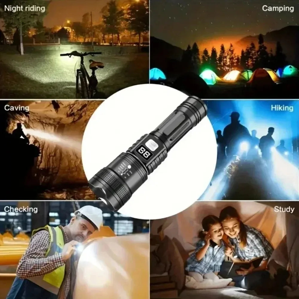 Zoomable LED Flashlight | Type-C Rechargeable, 3 Modes