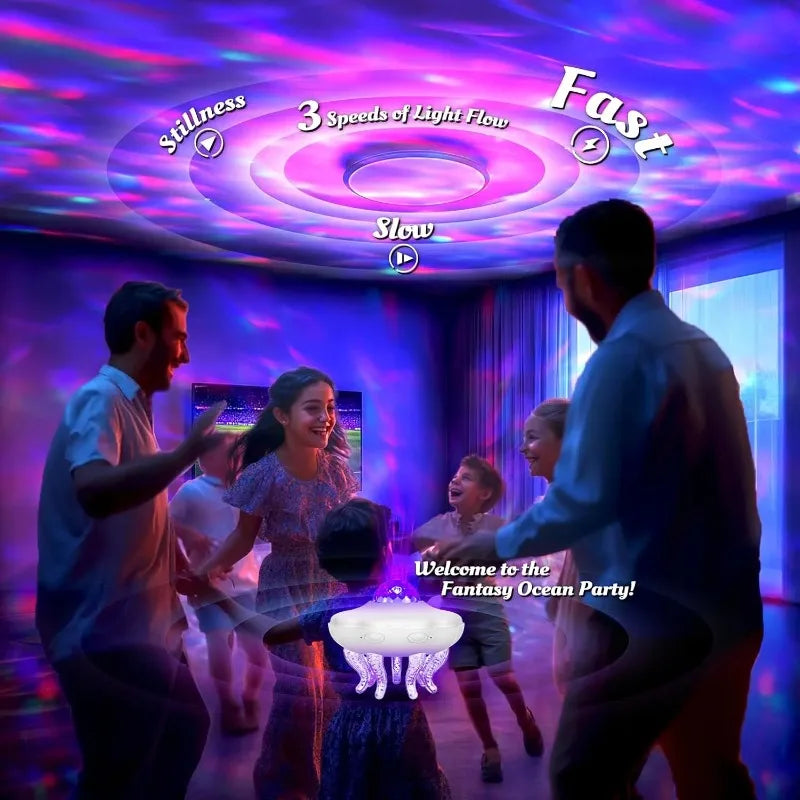 Jellyfish Galaxy Projector Night Light – 8 Color Modes
