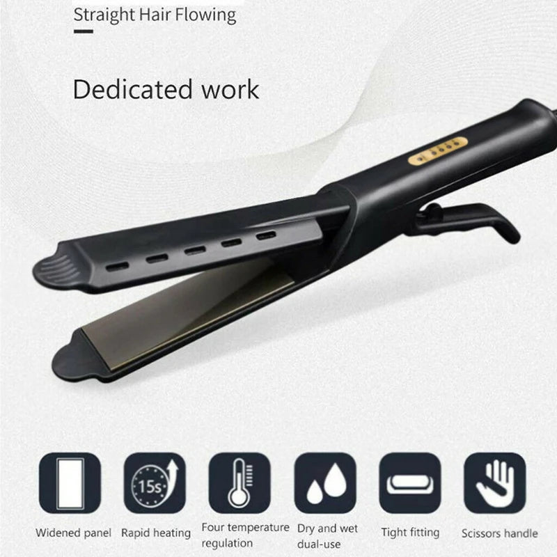 Electric Hair Straightener Hair Straightening Bangs Portable Steam Straightener for Home Splint Constant Temperature 4 Gears Peaceful Pleasures Health and Wellness