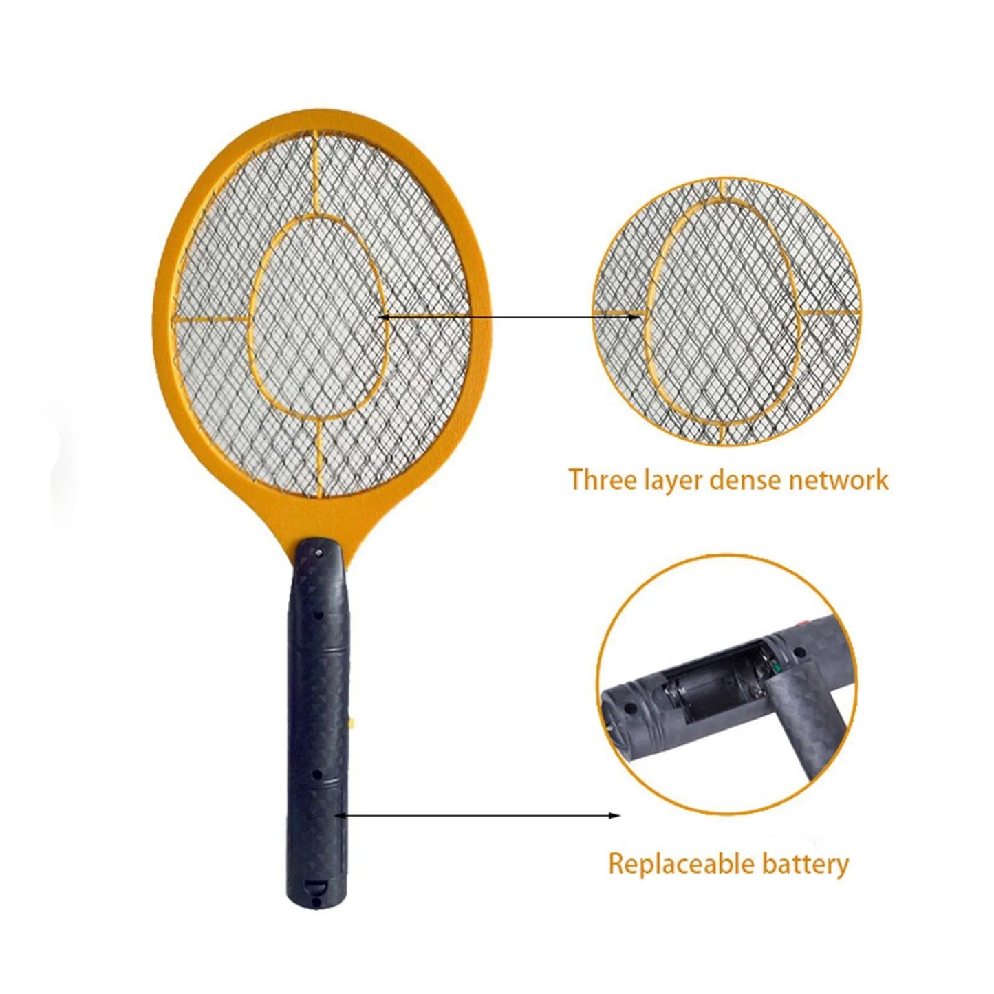 2-in-1 Electric Mosquito Racket – Indoor & Outdoor Bug Zapper