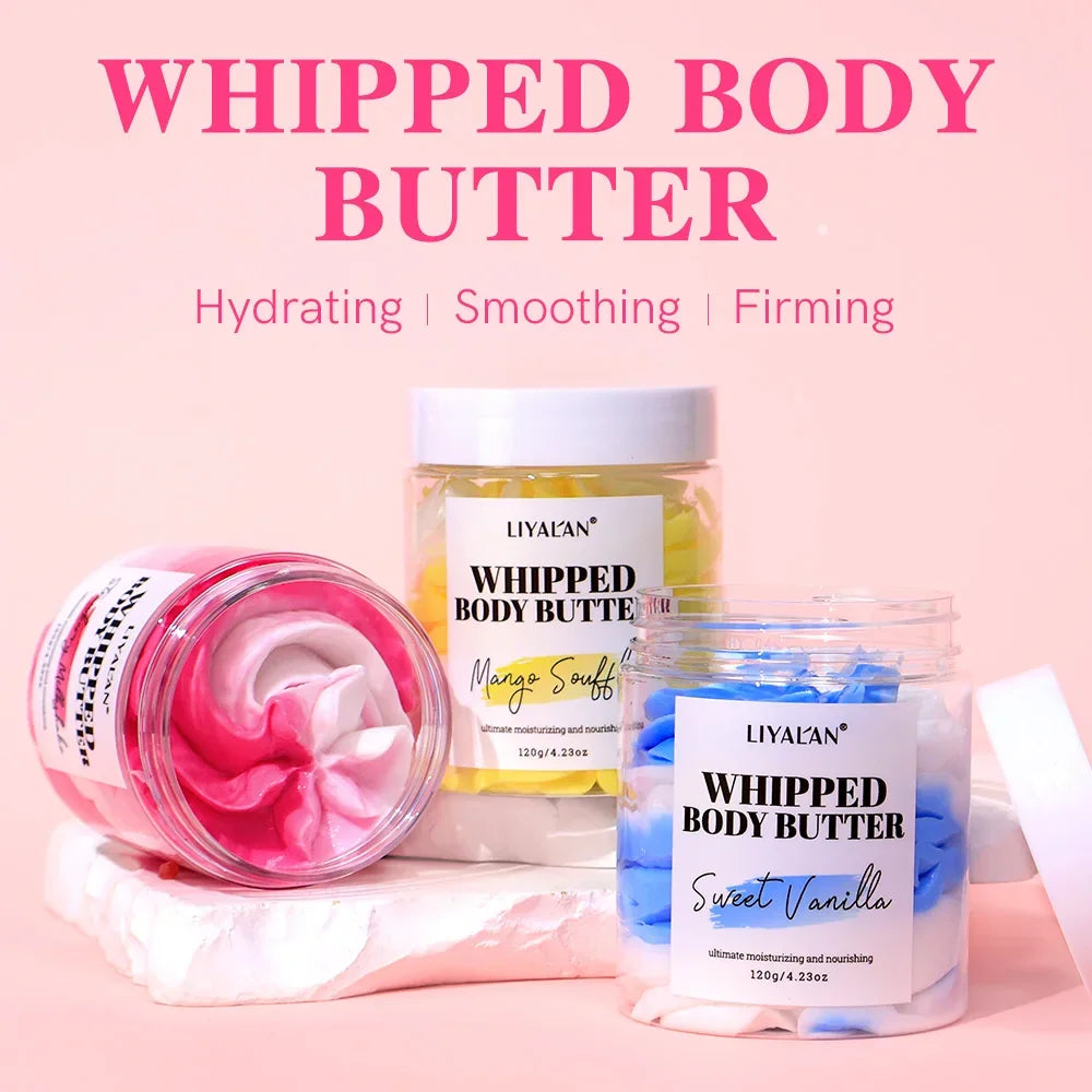Whipped Body Butter – Vegan Vanilla, Mango & Strawberry 120g Peaceful Pleasures Health and Wellness