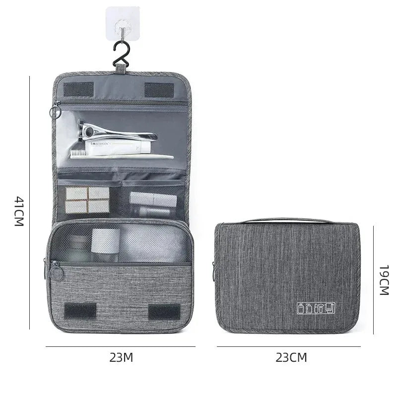 Oxford Fabric Men Business Portable Storage Bag Toiletries Organizer Women Cosmetic Bag Waterproof Hanging Travel Wash Pouch Peaceful Pleasures Health and Wellness 1pc